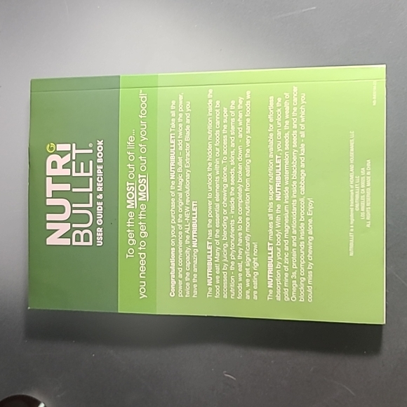 Nutri Bullet User Guide & Recipe Book Health Wellness Food Cooking Diet Smoothie - Picture 2 of 3